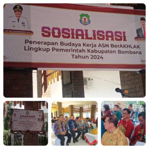 Pj. Bupati Bombana Resmikan Sosialisasi Budaya Kerja ASN Berakhlak dan Launching Care Values