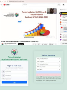 Dinas PMD Bombana Ikuti Sosialisasi Pemeringkatan BUM Desa Secara Virtual