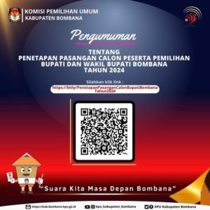 KPU Bombana Umumkan Penetapan Pasangan Calon Pilkada 2024