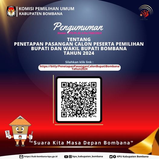 Pengumuman Penetapan Calon Pilkada Bombana 2024