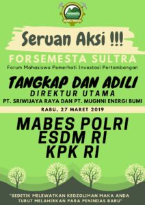FORSEMESTA Bakal Laporkan Dugaan Ilegal Mining PT. Sriwijaya Raya dan PT. Mugni Energi Bumi Ke MABES POLRI