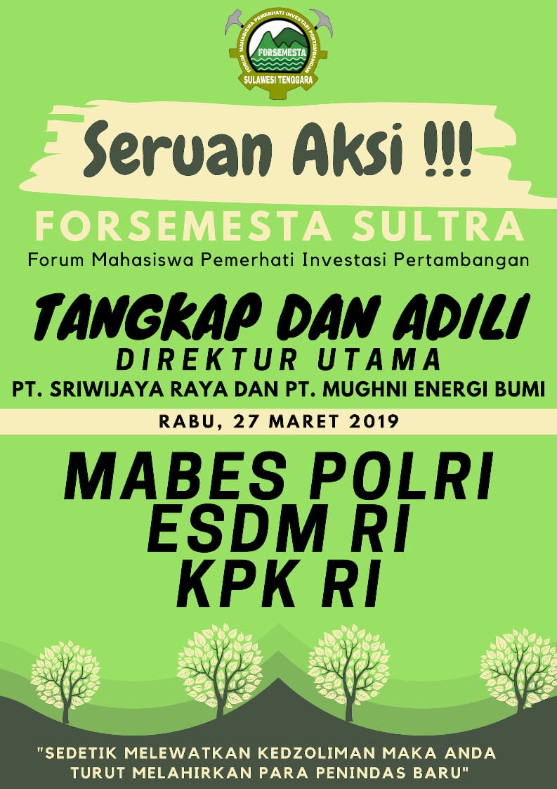 Foto pamflet seruan aksi