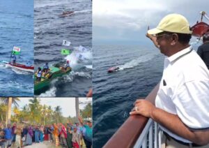 Iring-Iringan Kapal Nelayan Kabaena Sambut Paslon BERANI