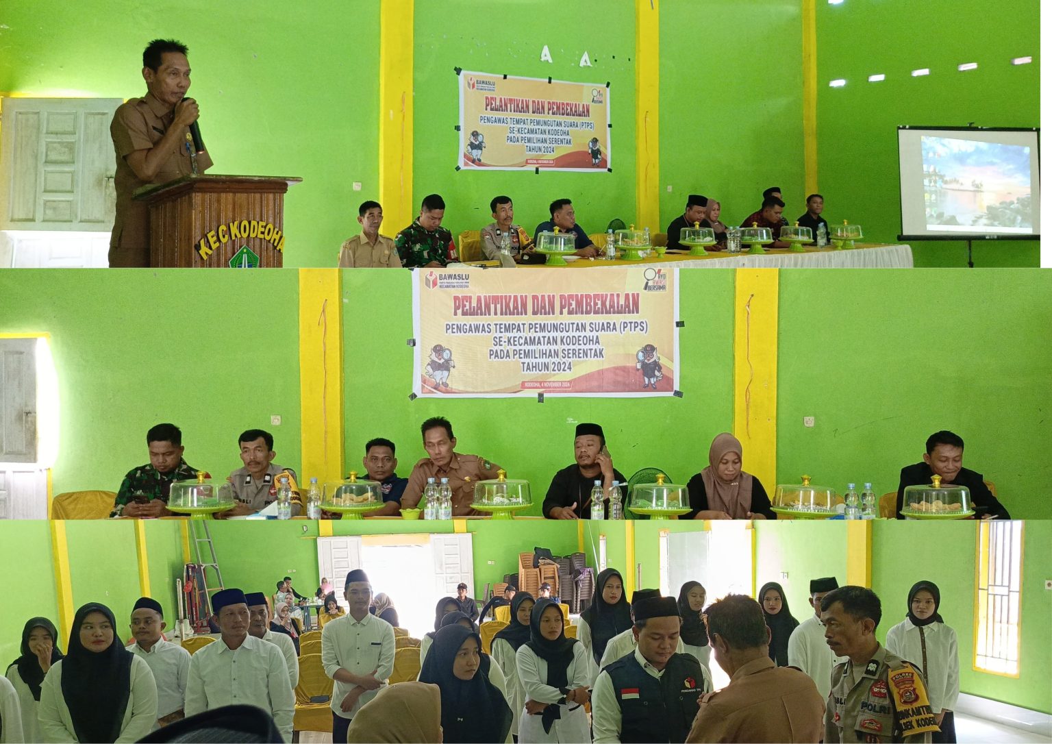 Sambutan dan arahan pasca pelantikan PTPS Kecamatan Kodeoha