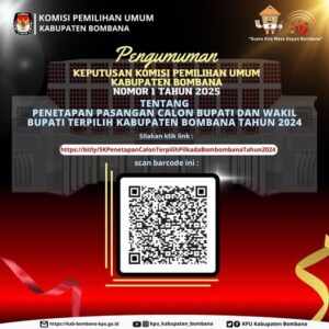 KPU Bombana Umumkan Pemenang PILKADA Bombana