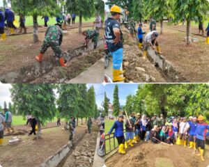Lurah Kasipute, Bersama Babinsa Koramil 01/Rumbia dan DLH Laksanakan Kerja Bakti Dukung Program Berani Bersih Wonuaku