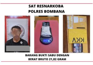Yusran Ditangkap Satresnarkoba Bombana Bawa Sabu 21 Gram