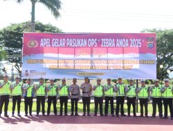 Polres Bombana Gelar Apel Pasukan Operasi Zebra Anoa 2025