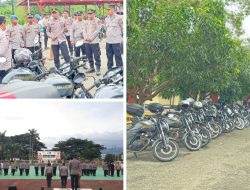 Kapolres Bombana Pimpin Apel dan Cek Kesiapan Alat, Ditemukan Kendaraan Dinas Bermasalah