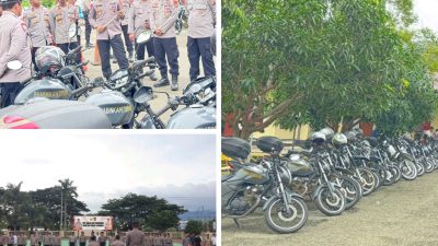 Kapolres Bombana Pimpin Apel dan Cek Kesiapan Alat, Ditemukan Kendaraan Dinas Bermasalah