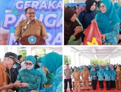 Pemerintah dan PKK Sultra Gelar Bantuan Pangan Terjangkau di Bombana