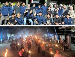 Menyambut Idul Fitri, Pemuda Desa Rakadua Gelar Pawai Obor Meriah