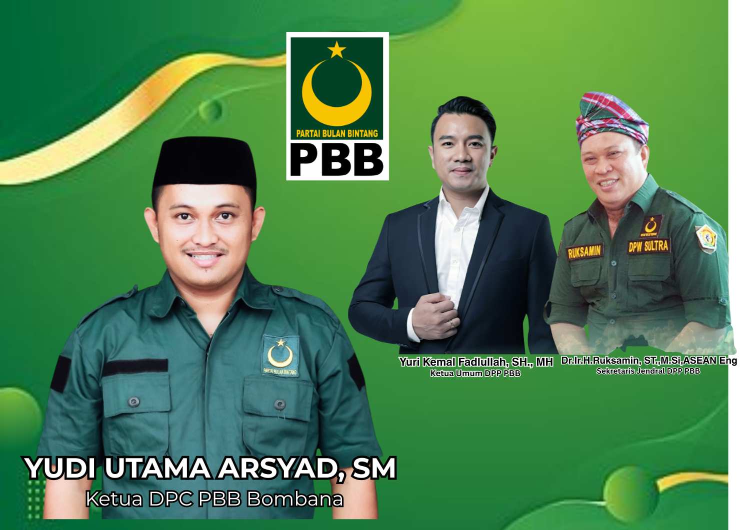 Ketua DPC Partai Bulan Bintang (PBB) Bombana, Yudi Utama Arsyad (YUA)
