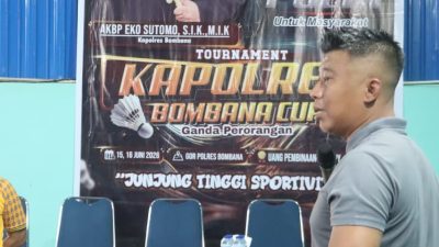Kapolres Bombana Buka Turnamen Bulu Tangkis HUT Bhayangkara ke-80