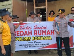 Polres Bombana Bedah Rumah Warga Sambut HUT Bhayangkara ke-80