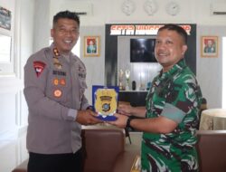 Kapolres Bombana Silaturahmi ke Kodim 1431, Perkuat Sinergi TNI-Polri